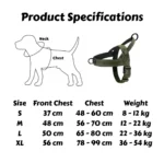 Tactical No-Pull Dog Harness for Large Breed: Heavy-Duty Vest with Reflective Strip, Adjustable & Padded for Control and Pullers - Image 6