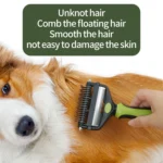 3 In 1 Pet Deshedding Brush Dog Hair Remover Pet Fur Knot Cutter Puppy Cat Comb Brushes Dogs Grooming Shedding Supplies - Image 7
