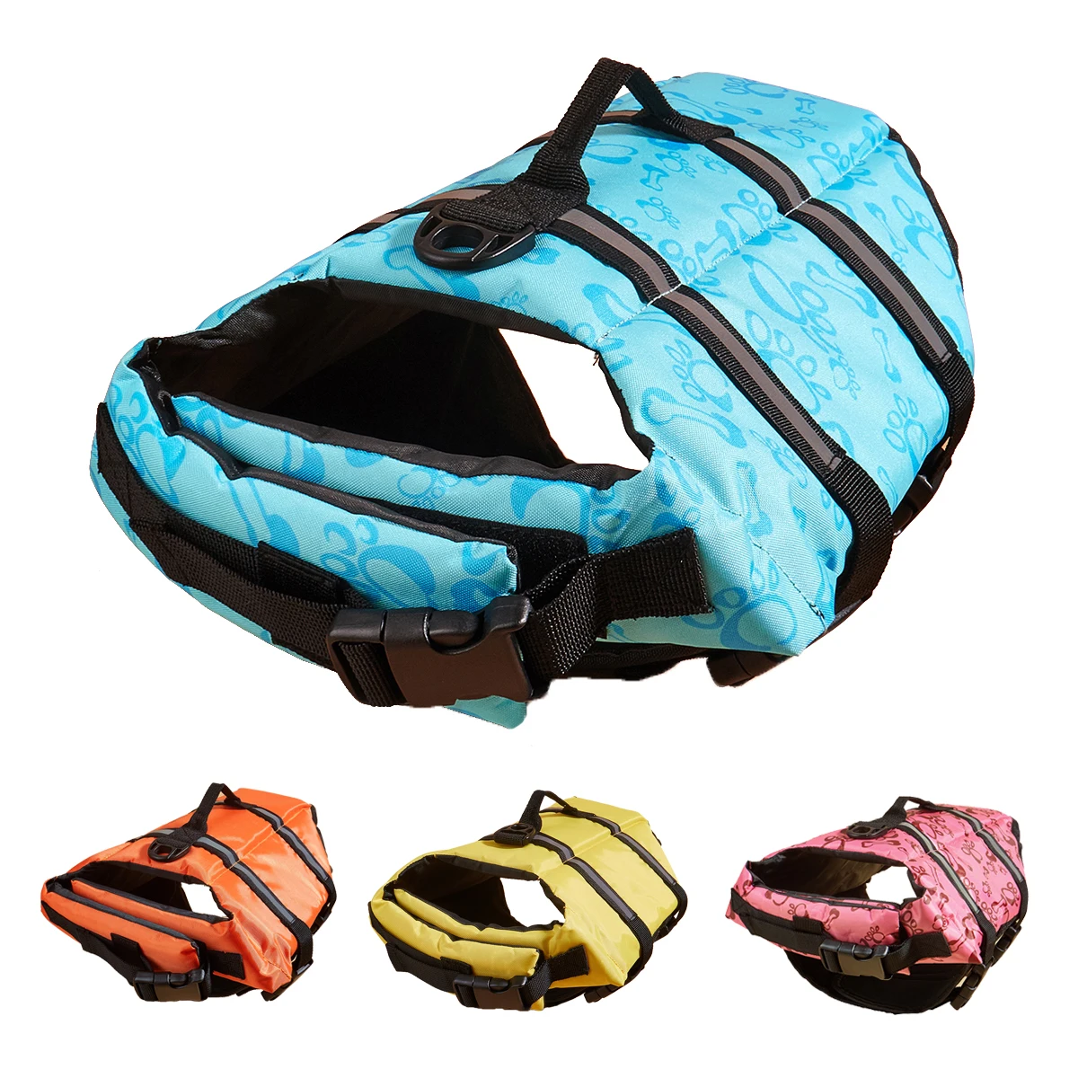 kf-S06f9d465327442818145f3764ae70b146 Dog Life Jacket Reflective Adjustable Summer Large Dogs Swimwear Safety Vest Surfing Sailboat Enhanced Buoyancy Pet Life Jacket - Image 1