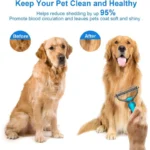 2in1 Stainless Pet Deshedding Brush Dog Hair Remover Pet Fur Knot Cutter Puppy Cat Comb Brushes Dogs Grooming Shedding Supplies - Image 4