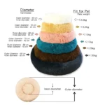 40-90cm 6 Sizes Round Pet Bed for Large Dog Bed Super Soft Cat Bed Plush Dog House for Medium Dog House Winter Warm Sleeping - Image 6