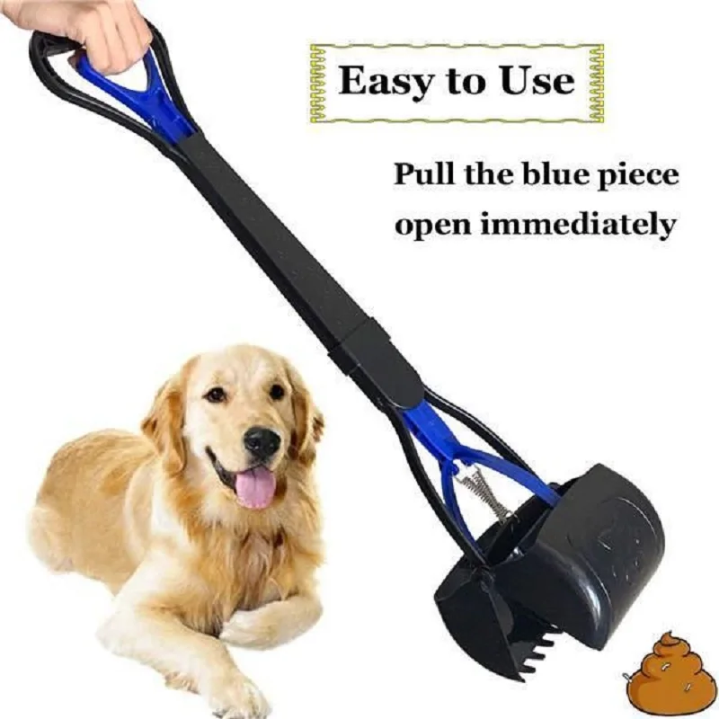 kf-S20d1a2bb038c43f2a4a8b1689713cc94c Pooper Scooper For Dog Jaw Clamp Heavy Duty Long Handle Poop Scooper For Dog Puppy Cat Waste Picker Pet Cleaning Shovel Tools - Image 1