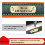Personalized Customized Leather ID Nameplate Dog Collar Soft Padded Dogs Collars Free Engraving Name for Small Medium Large Dogs - Image 6