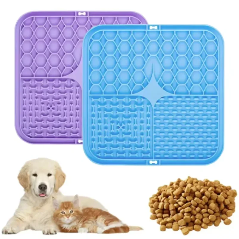 kf-S3aadfce7856c479d837e581071f1d337Y Pet Lick Silicone Mat Dogs Pet Slow Food Plate for Dog Bathing Distraction Silicone Dog Sucker Food Training Dog Feeder Supplies - Image 1
