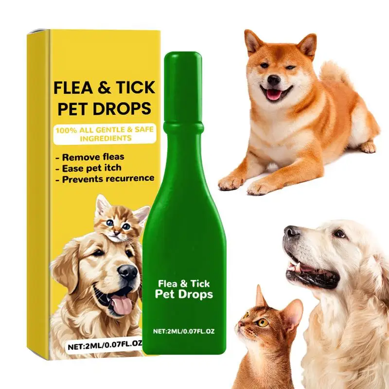 kf-S50b39671031a49018107f2e964674460G Dogs for Cat Flea and Tick Treatment for Small Medium Large Dogs Cats Topical Flea Treatments Pets Cleaning Care Supplie - Image 1