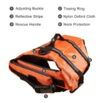 Dog Life Jacket Reflective Adjustable Summer Large Dogs Swimwear Safety Vest Surfing Sailboat Enhanced Buoyancy Pet Life Jacket - Image 3