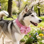 50PCS Bulk Pet Dog Bowties Dot Solid Flower Spring Small-Middle-Large Dog Bow Tie Collar Elastic Band Dog Grooming Supplies - Image 7