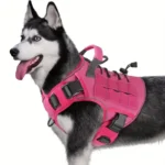 Adjustable No-Pull Tactical Dog Harness with Handle for Large Dogs - Reflective Vest for Labrador Retriever, Siberian H