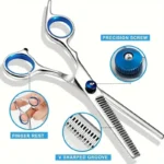 4pcs Pet Safe Scissors - Ambidextrous Stainless Steel Dog Grooming Shears with Safe, Round Head for Precision Trimming - Image 7