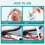 CURVY MOON Dog Use Ultrasonic Tooth Cleaner Dog Cat Pet Dental Scaler for Tartar Removal Teeth Cleaning Tool with LED Light - Image 6