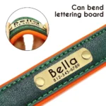 Personalized Customized Leather ID Nameplate Dog Collar Soft Padded Dogs Collars Free Engraving Name for Small Medium Large Dogs - Image 4