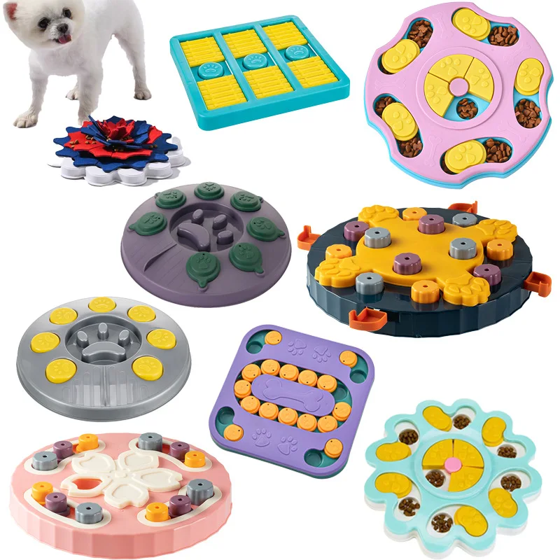 kf-Sa91b61ed211c4f69b5704805b17e0e11n Dog Puzzle Toys Slow Feeder Interactive Increase IQ Food Dispenser Non-Slip Slowly Eating Bowl Cat Dogs Food Games - Image 1