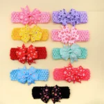 50PCS Bulk Pet Dog Bowties Dot Solid Flower Spring Small-Middle-Large Dog Bow Tie Collar Elastic Band Dog Grooming Supplies - Image 5