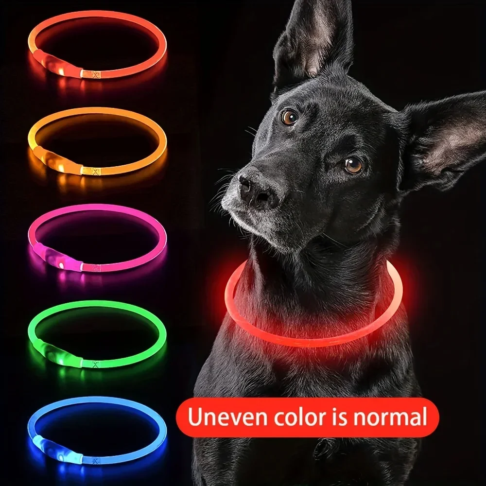 kf-Sac1115c8835c49dbb917c58f35db1d4ff USB Rechargeable Fiber Optic Collar Pet Dog LED Light Collar Luminous Anti-Lost Dog Collar USB Rechargeable Dog Necklace Collar - Image 1