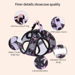 Small Dog Harness Leash Set Cute Traction Bracelet Medium Cat Collar Suit Soft Puppy Vest Harness Adjustable Pet Accessories - Image 3