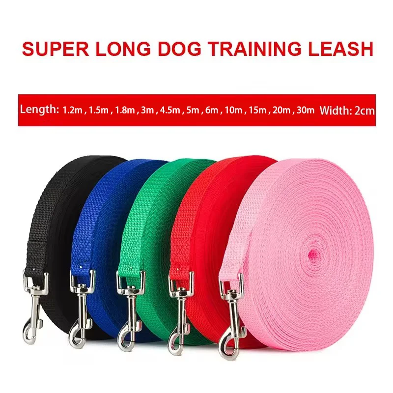 kf-Sfb5a318f3fdc4363a4e8c342428f0659B Nylon Extra Long Pet Leash Durable Dog Lead For Dog Recall Training Extended Length Anti Tangle Heavy Duty Pet Leash Outdoor - Image 1