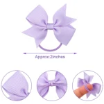 40/60/80Pcs 2" Baby Hair Ties Scrunchies- Grosgrain Ribbon Bows for Toddler Girls Elastic Hair Bands for Daily Party Gifts - Image 7