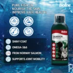 Bioline 250ml SALMON OIL Fish Oil for Dogs & Cats Omega 3 Fatty Acids EPA & DHA for Pets Sensitive Skin Coat Health 8.45 oz - Image 2
