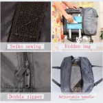 Wateproof Foldable Hand Travel Bag Unisex Suit Nylon Handbag Casual Organizer Aircraft Storage Bags Portable Small Luggage Bag - Image 8