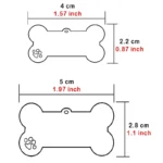 Pet ID Tag Personalized Free Engraved Keychain for Cat Puppy Dog Tag Pendant Keyring Bone Paw Bone Pet Accessories - Image 5