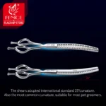 Fenice 7.0/7.5 inch Professional Dog Grooming Shears Curved Thinning Scissors for Dog Face Body Cutiing JP 440C High Quality - Image 4