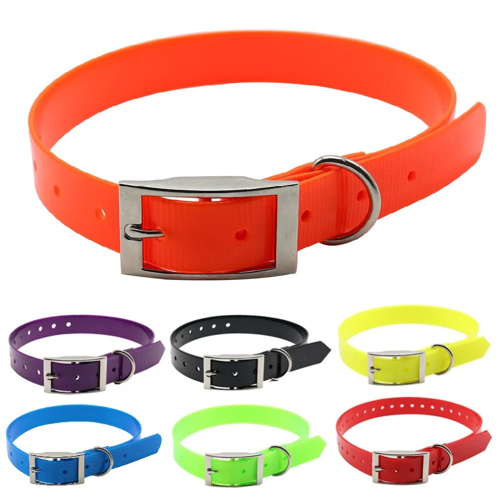 kf-HTB1UTg1wf9TBuNjy1zbq6xpepXac JanPet Fashion TPU Dog Pet Collars High quality waterproof deodorant Resistant dirt Easy clean collars 10 Colors Pet Products - Image 1