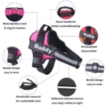 Dog Harness Reflective Breathable Adjustable Pet Harness For Dog Vest ID Custom Patch Outdoor Walking Dog Supplies - Image 7