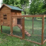 Outdoor Chicken Coop for 2-4 Chickens Wooden Hen House Poultry Pet Hutch Run Cage w/Waterproof Asphalt Roof, Ramp,, Customized