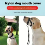 Dog Collar Muzzle Halter Training Dog Leash Leader Classic Collar Adjustable Anti-barking Anti-bite Dog Harness Dog accessories