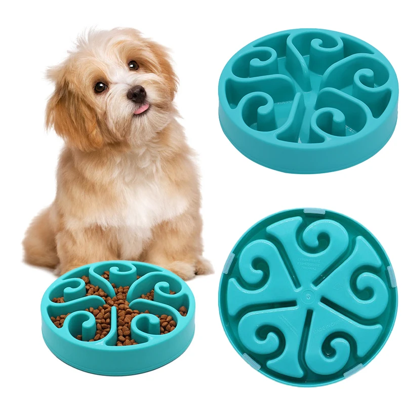 kf-S04002cf48399455eb94cb837a557df31f Pet Dog Slow Feeder Bowl Fun Non Slip Slower Food Feeding Dishes Eco Dog Food Anti Tipping Dog Bowl for Medium Small Dogs Puppy - Image 1