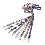 Pet Dog Traction rope Ethnic Style Striped Forest Pattern Collar Leash Traction rope Pet Cat Harnesses Leads Dog leash