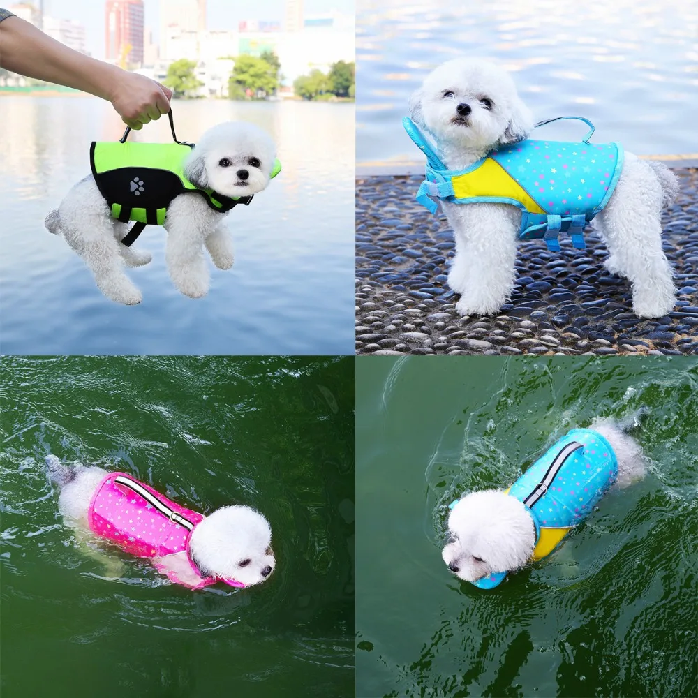 kf-S0493178a337a4ad98230a9fa7e64f5d32 Dog Life Jacket with Removable Front Float Adjustable High Flotation Life Vest Swimsuits for Small Medium Large Dogs Swimming - Image 1