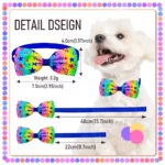 50PCS Summer Small Dog Bow Tie For Dogs Pets Bows For Small Dogs Grooming Hair Bows Pets Accessories For Dogs - Image 3