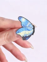 Vintage Van Gogh Art Butterfly Enamel Pin Set Starry Night Sunflower Apricot Flower Painting Brooch Art Lover Badge Jewelry Gift - Image 6