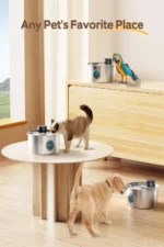 108 oz/3.2L Stainless Steel Cordless 5V Cat Dog Pet Drink Water Fountain Rechargeable Automatic Water Feeder Motion Sensor Bowl - Image 2