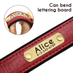 Customized Leather Dog Collar Leash Set Soft Padded Leather Collar For Small Medium Large Dogs With Free Engraved Nameplate - Image 3