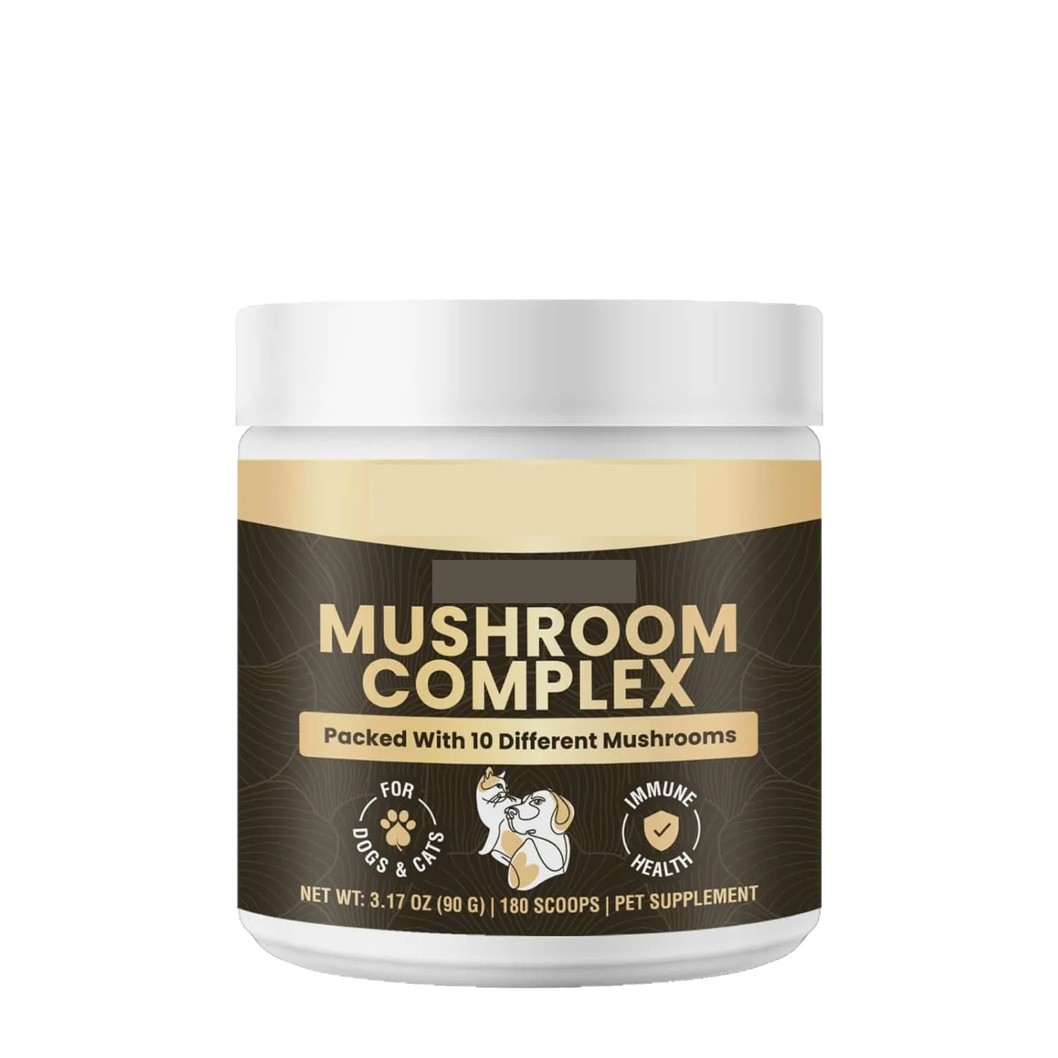 kf-S094fb55e6f054acd84bad8c657dcf429E 90g Mushroom Powder for Dogs Cats Organic Mushroom Complex for Immune Supplements Ten Mushroom Support with Turkey Tail for Pet - Image 1