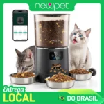 6L Pet Feeder with 3 Bowl Automatic Cat Feeder Smart Dog Food Dispenser WiFi Timing Quantitative Stainless Steel Feeding