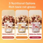 Small frozen double-layer freeze-dried chicken liver and chicken breast nutrition fattening rabbit blood freeze-dried dog snacks - Image 5