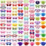 50/100pcs Bulk Popular Dog Bowtie For Small Dog Cat Bowtie Neckties Dogs Pets Grooming Accessories Fashion Bowties For Dogs