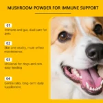 150g Mushroom Supplement Powder for Cats Organic Mushroom Complex with Lion's Mane for Dog Immune Support Brain Health Digestion - Image 4