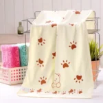 Super Absorbent 35x75cm Cartoon Pet Towel for Dogs Cats Puppies Soft Lovely Hair Dryer Super Large Size - Image 5