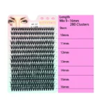 280 PCS Individual Lashes Cluster DIY Lash Clusters 10D 20D 30D 40D D Curl 9-16mm Cluster Lashes DIY Individual Eyelashes Lashes - Image 2