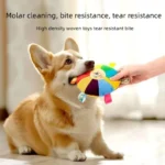 Plush Disc Dog Toy Sound Making Bite Resistant Teeth Grinding Boredom Relief Self Fun Energy Consuming Pet Chew Toy - Image 4