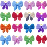 New 50/100pcs Dog Hair Bows Dog Hair Accessories Rubber Bands Dog Bows Dogs Pets Hair Accessories Pet Grooming Products