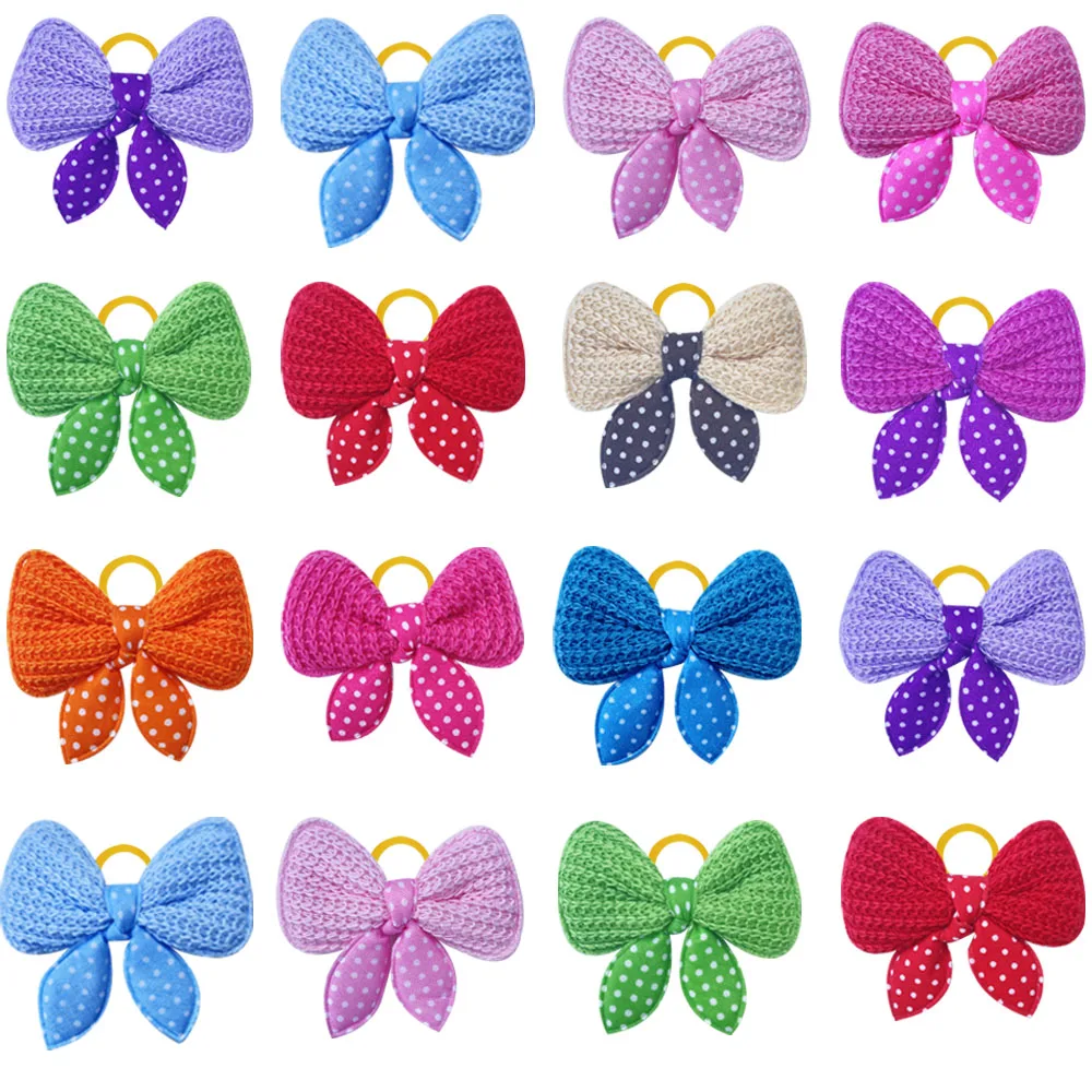kf-S1007adbd93bd4390a927eb3c8ec32cfeX New 50/100pcs Dog Hair Bows Dog Hair Accessories Rubber Bands Dog Bows Dogs Pets Hair Accessories Pet Grooming Products - Image 1