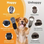 4-Pack Anti-Slip Dog Socks, Prevent Licking and Biting of Hard Wooden Floors, Strong Grip, Paw Protection, Anti-Scratch, Double-Sided Anti-Slip Dog Socks - Image 5