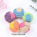 Mini Dog Toys Interactive Cotton Rope Chew Ball Toothbrush Puppy Toy for Teething Large Small Dogs Pet Accessories - Image 6