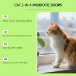 3 in 1 Cats Probiotics Drops Gut Immunity Digestive Support Beneficial Bacteria Allergy Itch Relief All Cats Multivitamin Liquid - Image 3