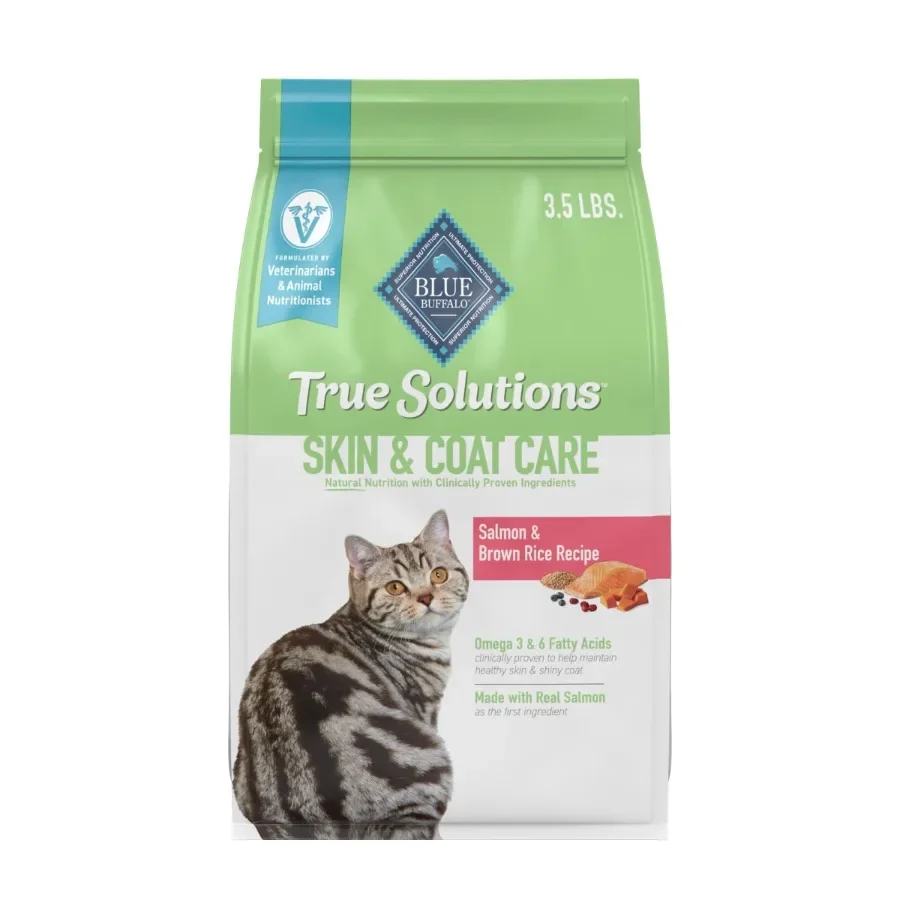 kf-S156714eeddbe434a86562896d4244f0dR True Solutions Skin and Coat Care Natural Dry Cat Food, Salmon, 3.5-lb. Bag - Image 1